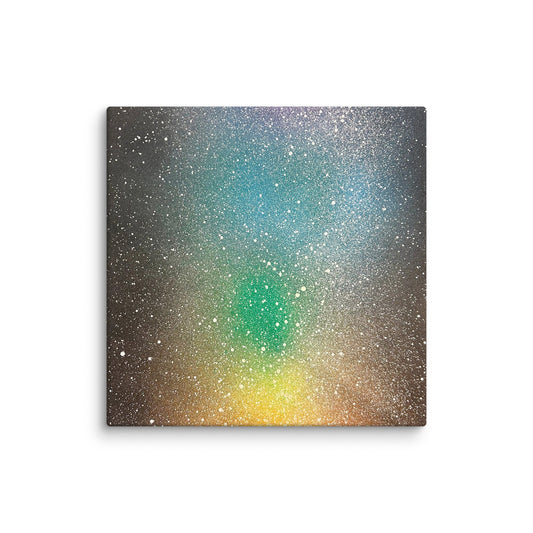 Aurora Quiet – Luminous Column Canvas A vertical aurora portal for your sleep and practice space. - Seraphic Mindscape