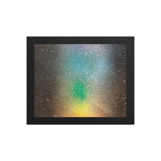 Aurora Quiet – Dreamfield Sleep Art Print A soft rainbow aurora rising through the - Seraphic Mindscape