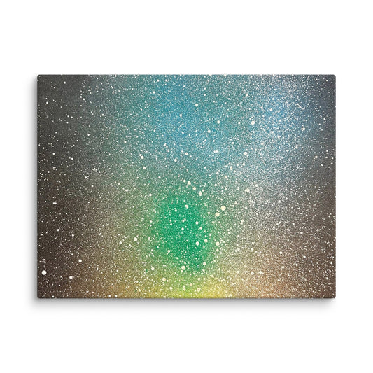 Aurora Quiet – Luminous Column Canvas A vertical aurora portal for your sleep and practice space. - Seraphic Mindscape